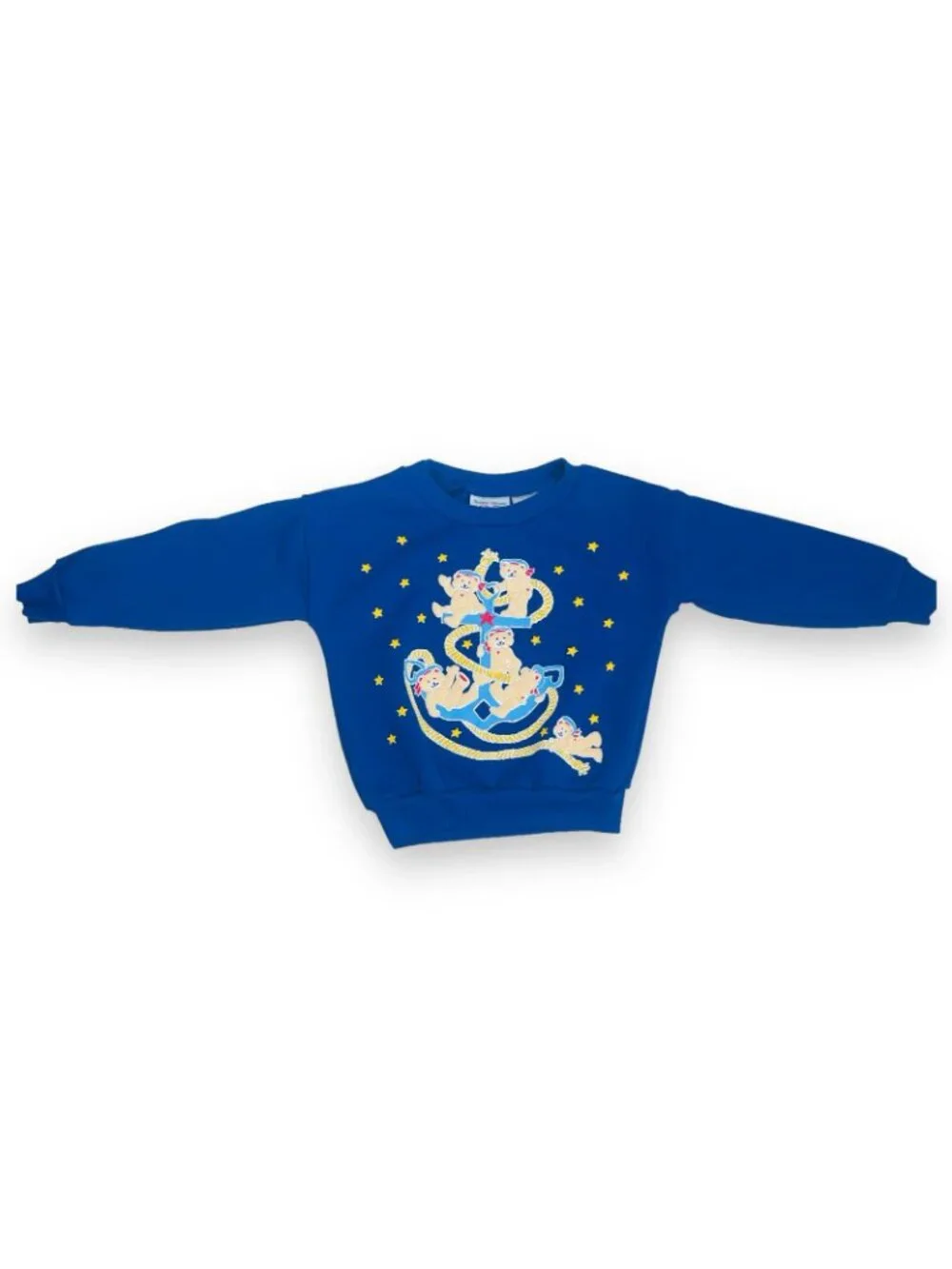 Vintage Nautical Sailor Teddy Bear Sweatshirt Pants Tracksuit Set Outfit 24m 2T